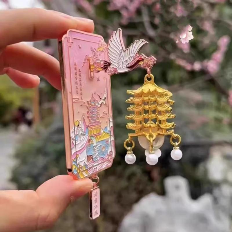 Yellow Crane Tower Fridge Magnet