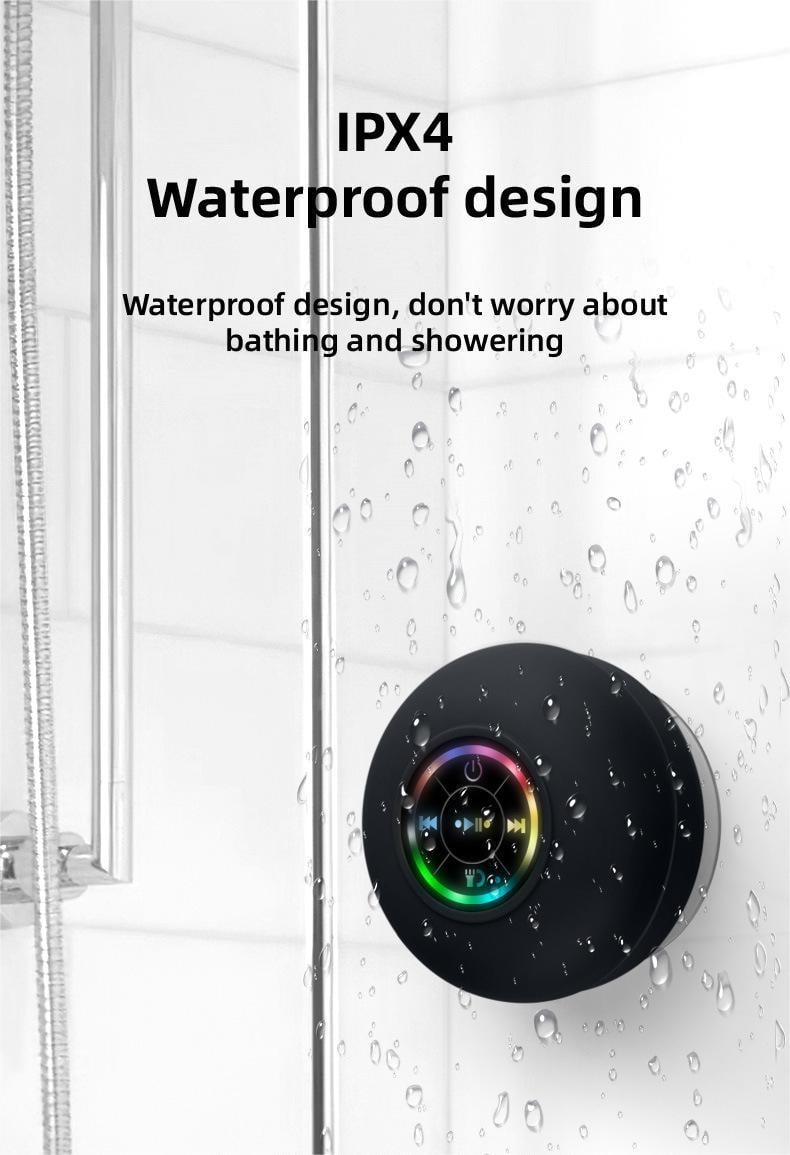 Bluetooth Waterproof Speaker with LED light