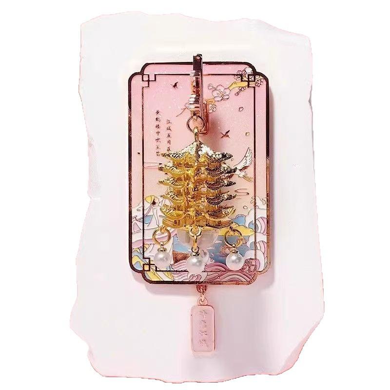 Yellow Crane Tower Fridge Magnet