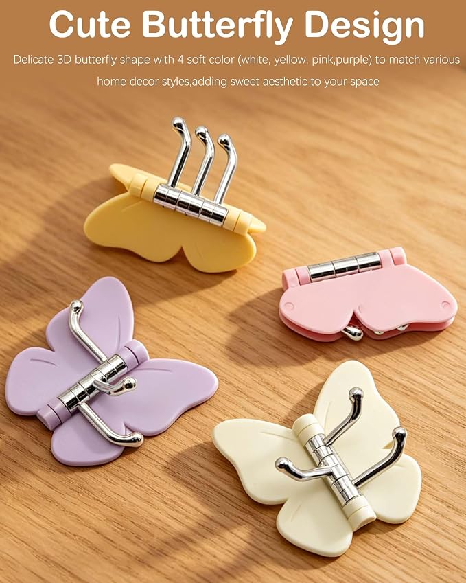 Rotatable Butterfly Hooks (Pack of 4)