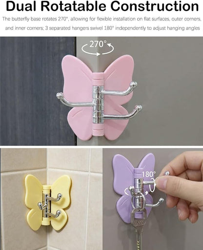 Rotatable Butterfly Hooks (Pack of 4)