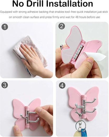 Rotatable Butterfly Hooks (Pack of 4)