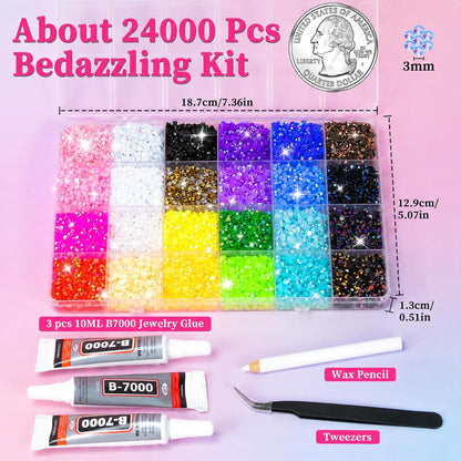 Bedazzling Kit 24000Pcs Rhinestone