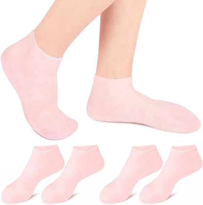 Silicone Moisturising Socks (2 PAIR OF SOCKS)