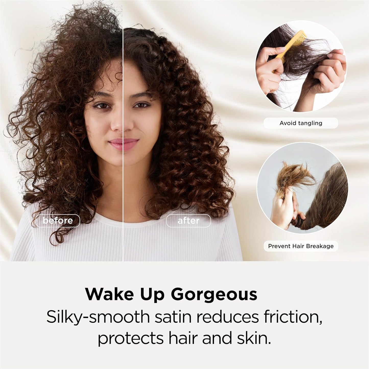 Premium Satin Silk Pillowcase (Pack of 2)