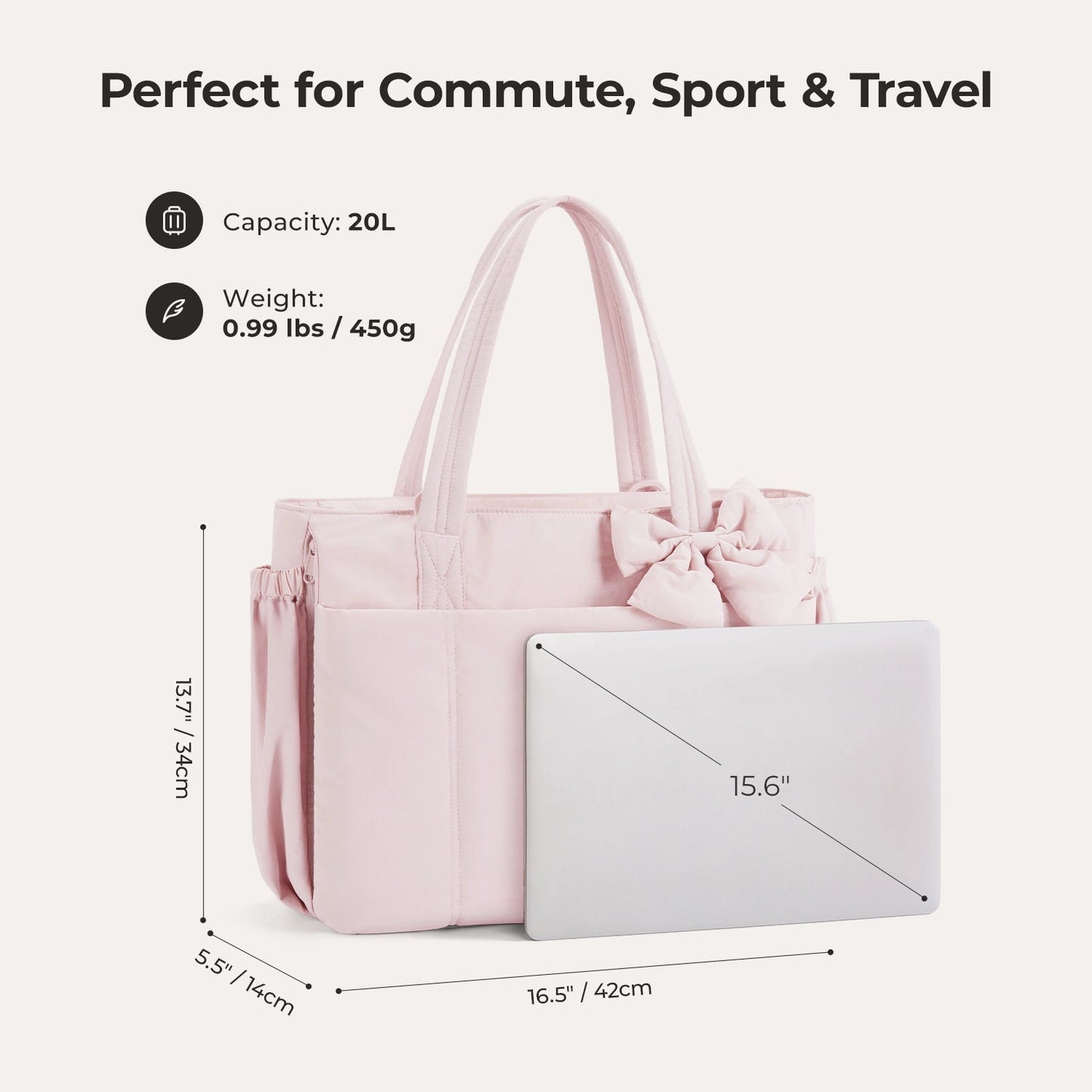 Crush Tote Bag with Bow