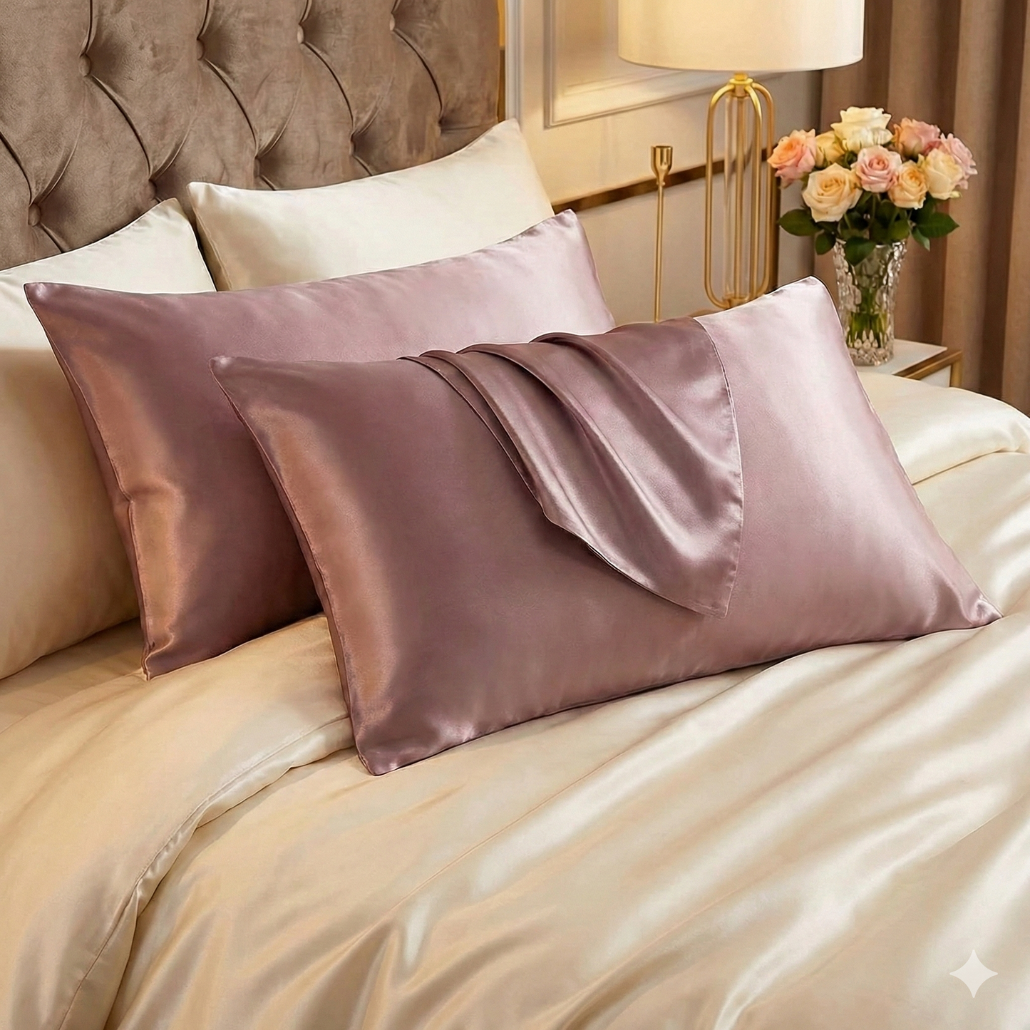 Premium Satin Silk Pillowcase (Pack of 2)
