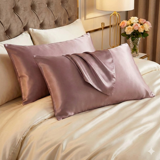 Premium Satin Silk Pillowcase (Pack of 2)