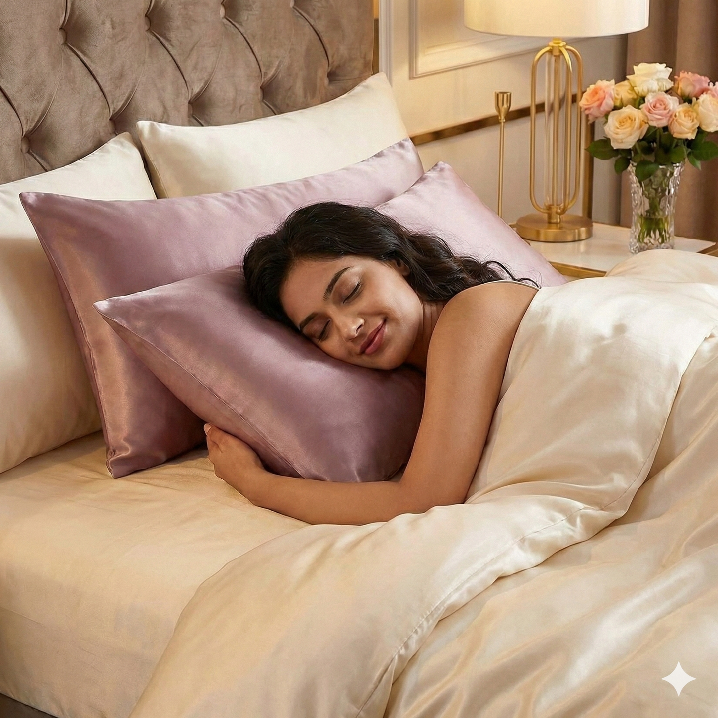 Premium Satin Silk Pillowcase (Pack of 2)