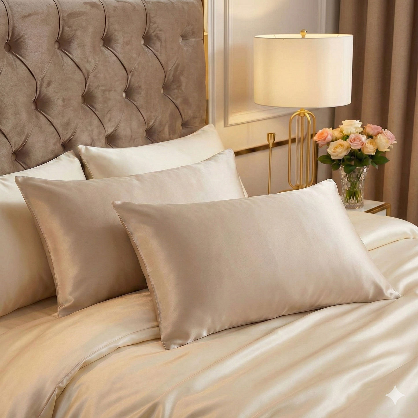 Premium Satin Silk Pillowcase (Pack of 2)