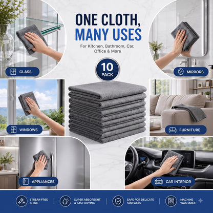 Magic Microfiber Cleaning Cloth (10pcs)
