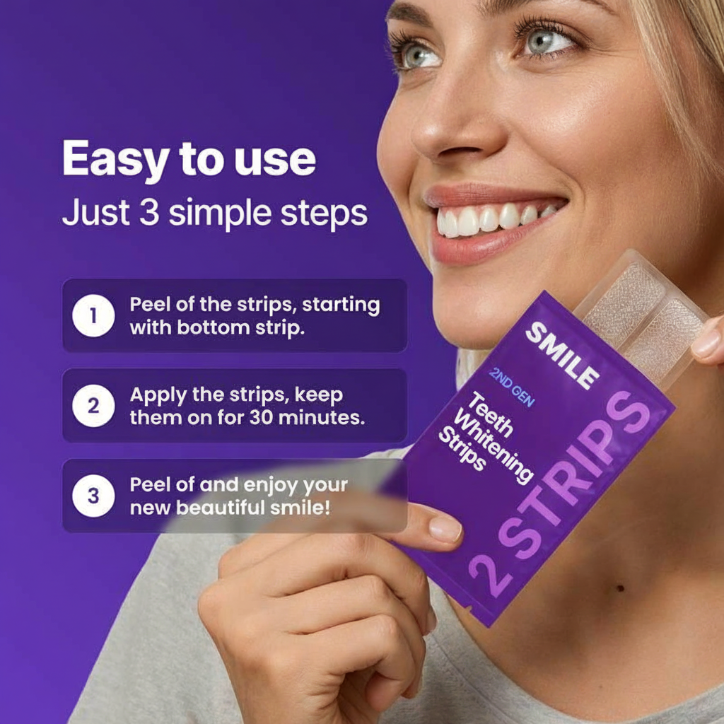 Purple Teeth Whitening Strip