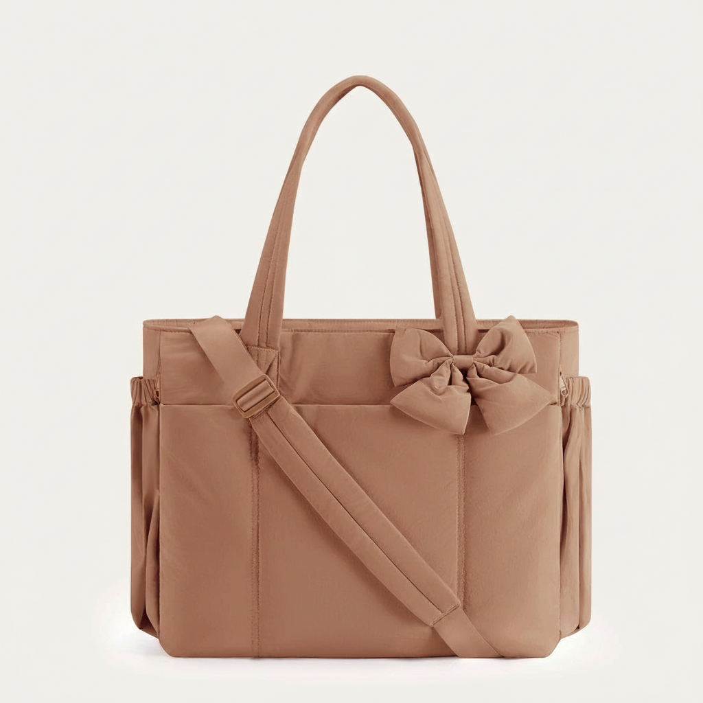 Crush Tote Bag with Bow