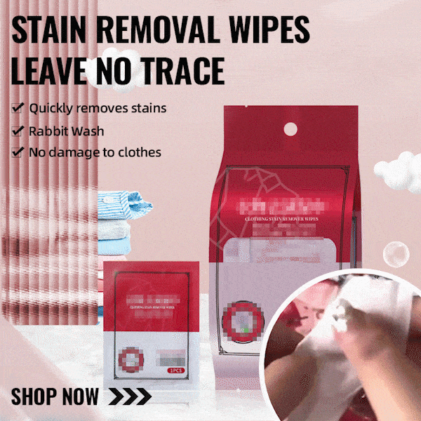 Stain Removal Wet Wipes (Pack of 80)