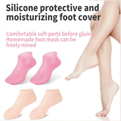 Silicone Moisturising Socks (2 PAIR OF SOCKS)